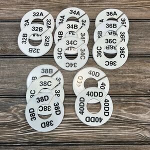 Bra Size Dividers for Closet or Retail Boutique